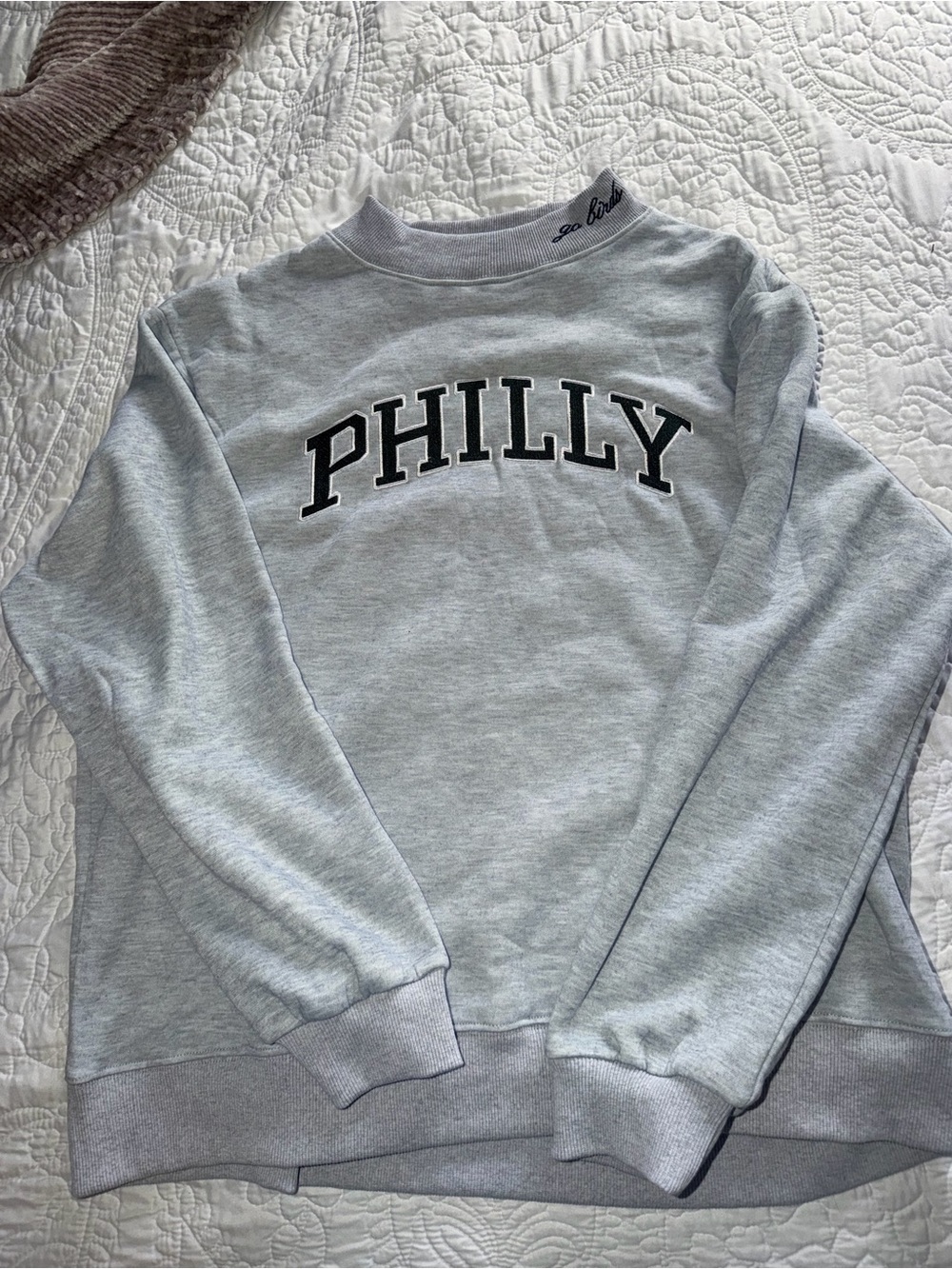 Philly Graphic Crewneck Sweater - Light Gray